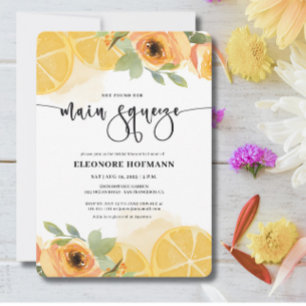 She found Main Squeeze Bridal Shower Rounded edges Invitation