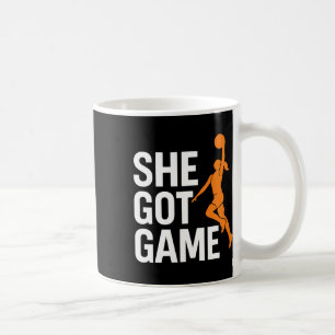She Got Game Sketll Girl Dunk Empowerment Athletes Coffee Mug