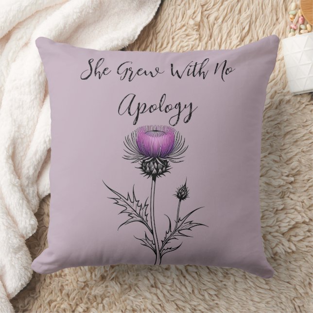 She Grew With No Apology Cushion (Blanket)