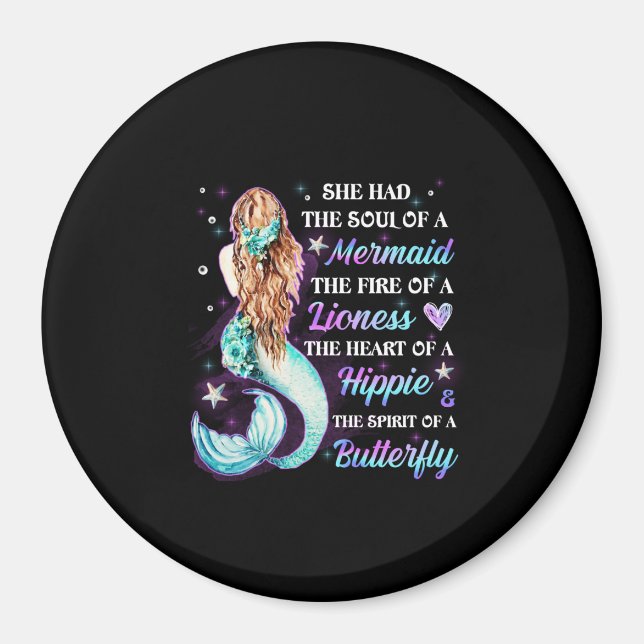 She Has The Soul Of A Mermaid Magnet (Front)