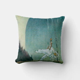 She Held Tight to the Bear Kay Nielsen Cushion