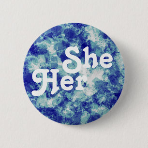 She/Her Customisable Pronoun Button