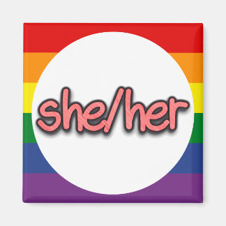 She/Her Pronoun Magnet