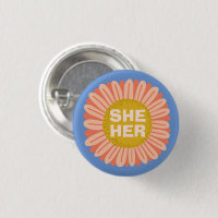 SHE / HER Pronouns Sunflower Daisy Pride