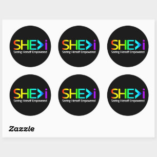 SHE>i Seeing Herself Empowered Classic Round Sticker