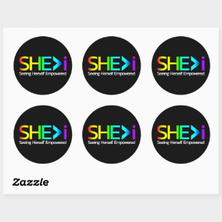 SHE>i Seeing Herself Empowered Classic Round Sticker