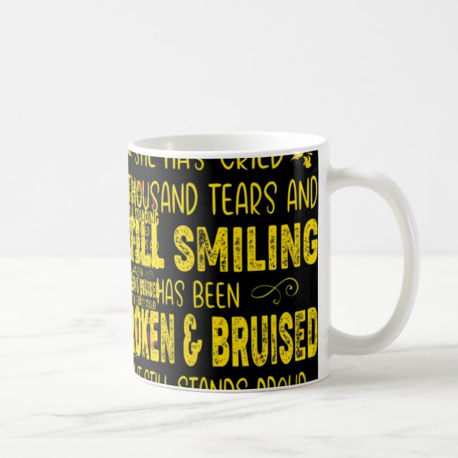She is a Brain Aneurysm Warrior SHE IS ME  Coffee Mug (Right)