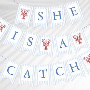 She Is A Catch Coastal Hamptons Bachelorette Bunting
