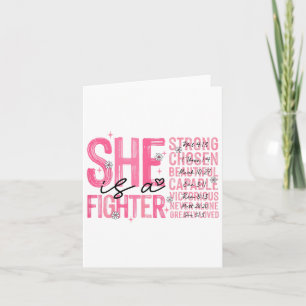 She Is A Fighter Christian Breast Cancer Warrior W Card