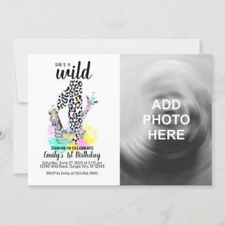 She is a Wild ONE 1st Birthday invitation