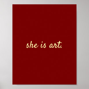 she is art poster