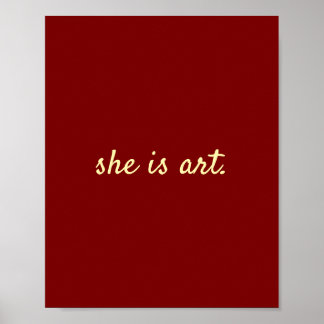 she is art poster