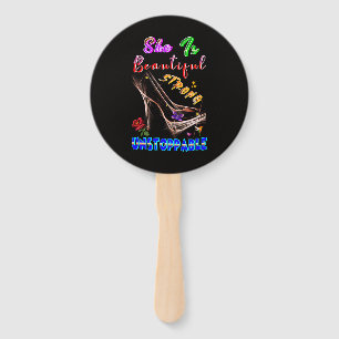 She Is Beautiful Strong Unstoppable Hand Fan