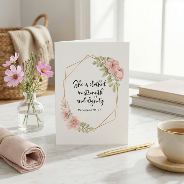 She Is Clothed in Strength & Dignity Mother's Day Card (Creator Uploaded)