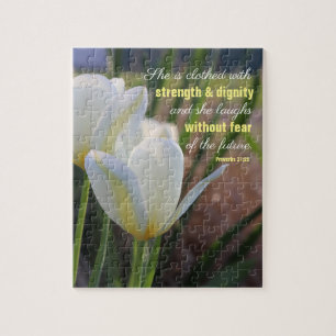 She is clothed - Proverbs 31:25 Jigsaw Puzzle