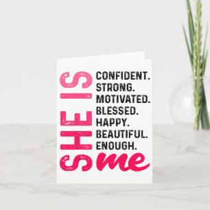 She Is Confident Strong Motivated Black History Mo Card