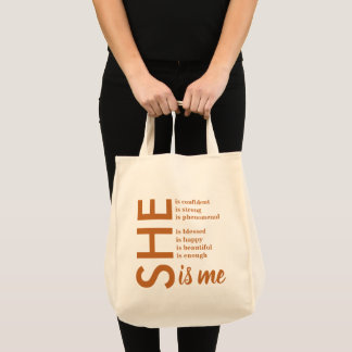 She Is Confident Strong Phenomenal She Is Me Tote Bag