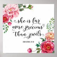 She is far more precious than jewels art poster