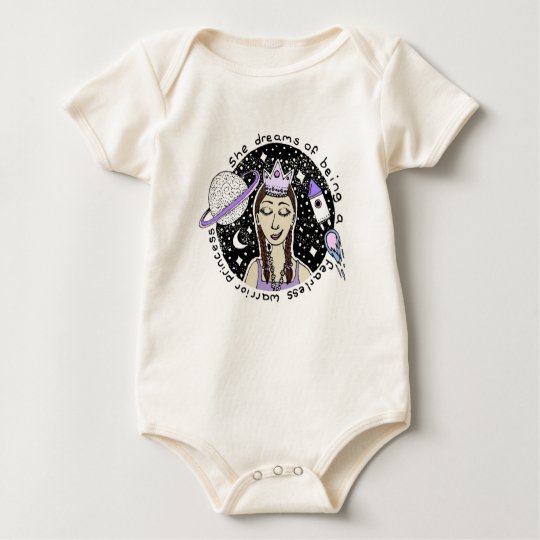 She is fearless Customisable Baby Bodysuit Pink