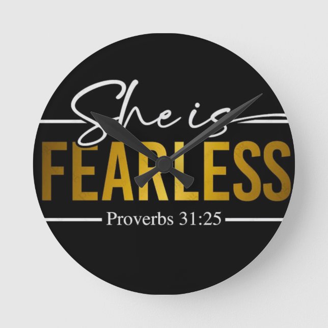 She is Fearless Wall Clock (Front)
