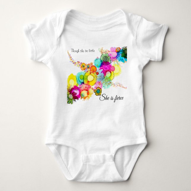 She is Fierce Baby Bodysuit (Front)
