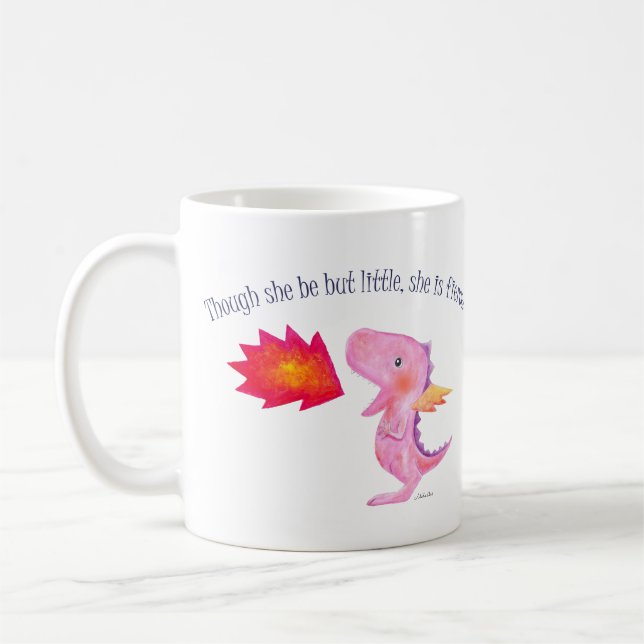 She is fierce Dragon Mug Inspirational Mug for her (Left)