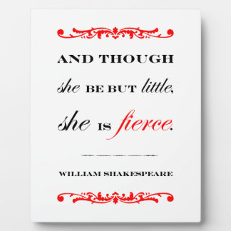 She is Fierce Plaque