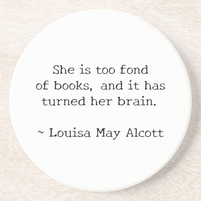 She is Fond of Books Coaster (Front)