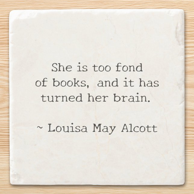 She is Fond of Books Stone Coaster (She is Fond of Books Stone Coaster)