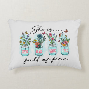 She Is Full Of Fire Decorative Cushion