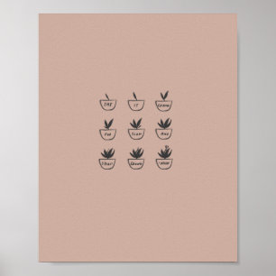 "She is grateful for slow and steady growth." Poster