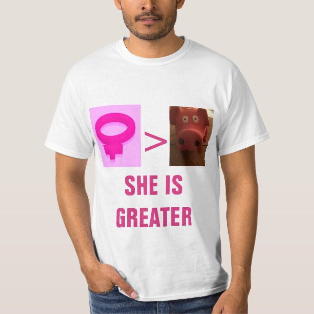 SHE IS GREATER MEN'S SHIRT (Front)