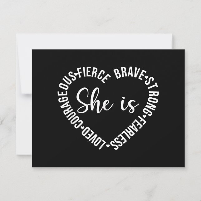 She Is Loved Courageous Fierce Brave Strong Fearle (Front)