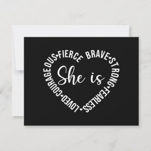 She Is Loved Courageous Fierce Brave Strong Fearle