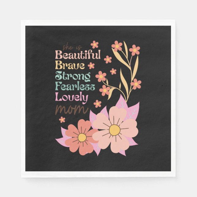 She Is Lovely Mum Napkin (Front)