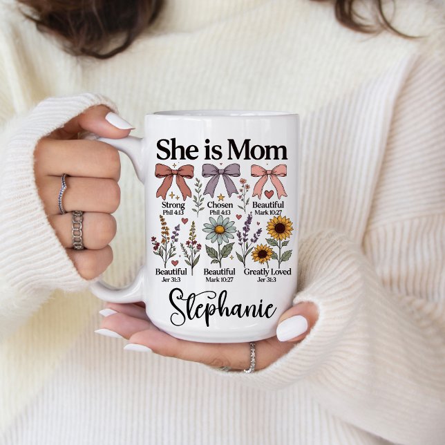 She is Mum | Faith Mug (She is Mom | Faith Mug)