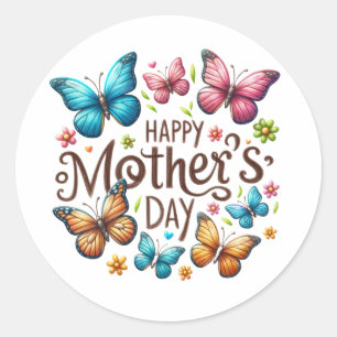  She is Mum   Happy Mother's Day Classic Round Sticker
