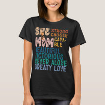 She Is Mum Inspirational Retro Typography Mother's