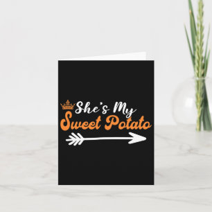 She Is My Sweet Potato I Yam Couples Thanksgiving Card