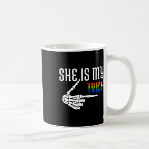 She Is My Trick Skeleton Matching Couple Halloween Coffee Mug