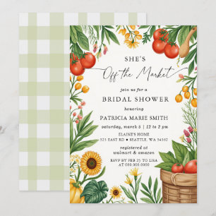 She is off the Market Farmers Market Bridal Shower Invitation
