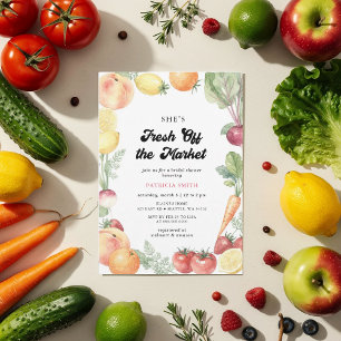 She is off the Market Farmers Market Bridal Shower Invitation