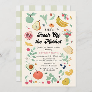 She is off the Market Farmers Market Bridal Shower Invitation