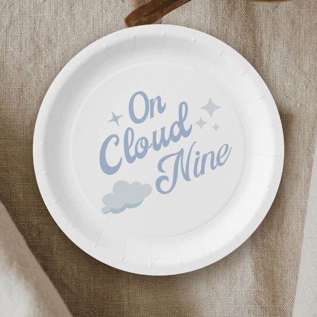 She Is On Cloud 9 Bachelorette Party Paper Plate (Creator Uploaded)