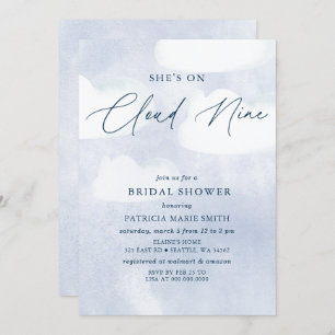 She is on Cloud Nine Bridal Shower Invitation