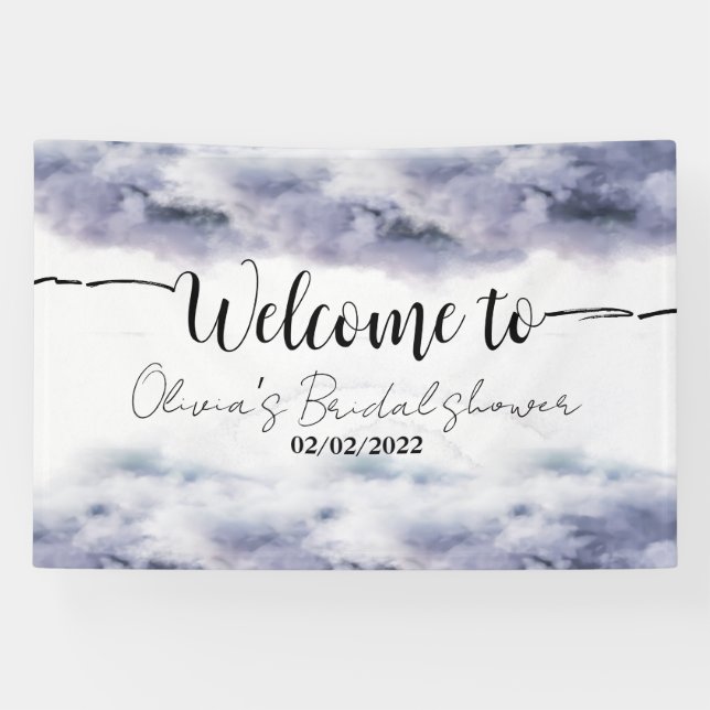 She is on cloud nine bridal shower welcome sign (Horizontal)