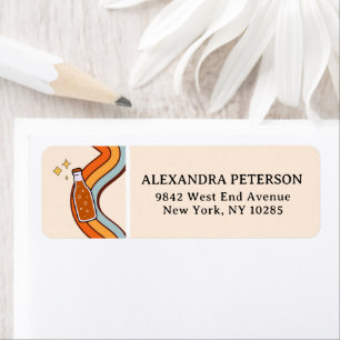 She Is Ready To Pop Boho Earth Tone Soda Return Address Label