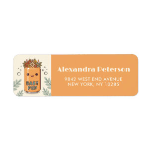 She Is Ready To Pop Boho Orange Soda Return Address Label