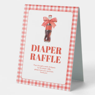 She Is Ready to Pop Red Soda Pop Diaper Raffle