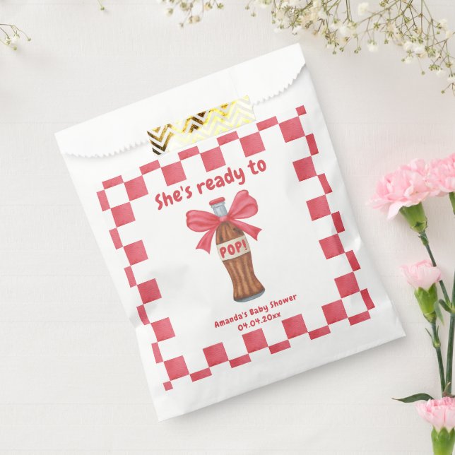 She is Ready to Pop Soda Bottle Baby Shower Favour Bag (Sealed)